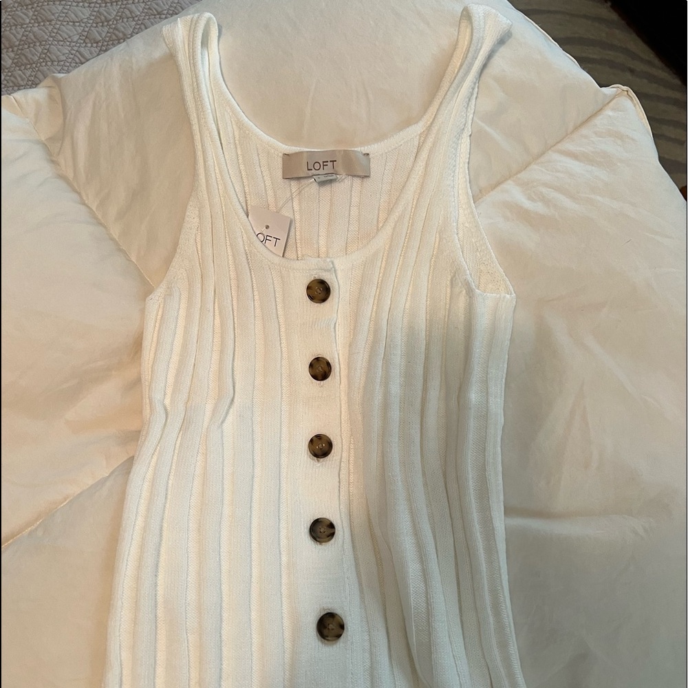 Cream sweater tank